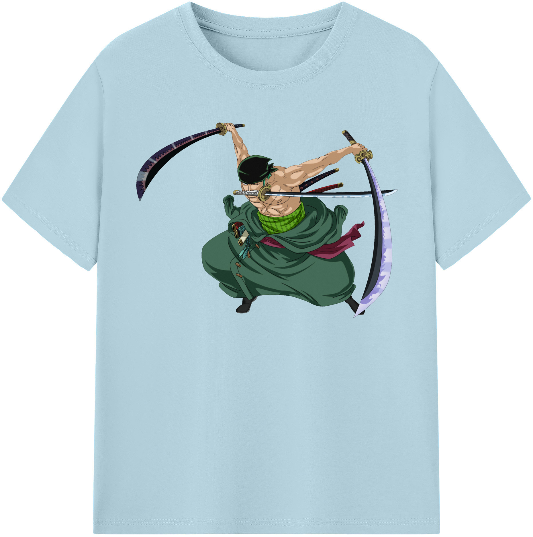 ワンピース ロロノア・ゾロ ONE PIECE Roronoa Zoro 綿100％半袖Tシャツ（フロントプリント）